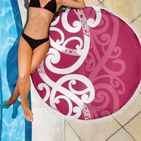 Breast Cancer Awareness Maori Beach Blanket Koru Kowhaiwhai - Polynesian Pride
