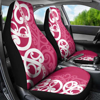 Breast Cancer Awareness Maori Car Seat Cover Koru Kowhaiwhai - Polynesian Pride