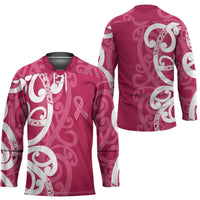 Breast Cancer Awareness Maori Hockey Jersey Koru Kowhaiwhai LT7 - Polynesian Pride