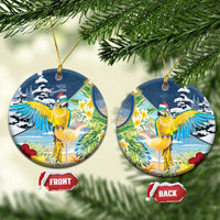 Funny Tropical Christmas Ceramic Ornament Tis The Season To Get Tipsy