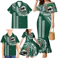 Hawaii Rainbow Warriors Personalized Family Matching Mermaid Dress and Hawaiian Shirt Kakau Ikakai Laau Pama