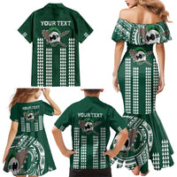 Hawaii Rainbow Warriors Personalized Family Matching Mermaid Dress and Hawaiian Shirt Kakau Ikakai Laau Pama