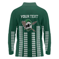 Hawaii Rainbow Warriors Personalized Long Sleeve Polo Shirt Kakau Ikaika Laau Pama LT7 - Polynesian Pride