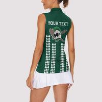 Hawaii Rainbow Warriors Personalized Women Sleeveless Polo Shirt Kakau Ikaika Laau Pama LT7 - Polynesian Pride