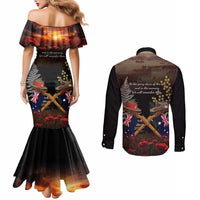 Australia - New Zealand ANZAC Couples Matching Mermaid Dress and Long Sleeve Button Shirt Gallipoli ANZAC Cove Landing