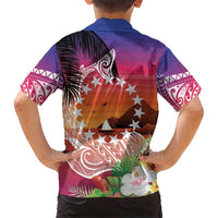 Kia Orana Cook Islands Kid Hawaiian Shirt Sunset Dream