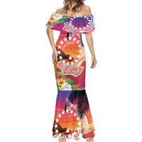 Kia Orana Cook Islands Mermaid Dress Sunset Dream LT7 - Polynesian Pride