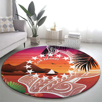 Kia Orana Cook Islands Round Carpet Sunset Dream