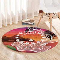Kia Orana Cook Islands Round Carpet Sunset Dream