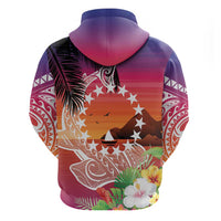 Kia Orana Cook Islands Zip Hoodie Sunset Dream