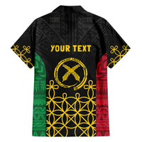 Vanuatu Indipendens Dei Family Matching Off Shoulder Maxi Dress and Hawaiian Shirt Tribal Sand Drawing