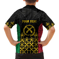 Vanuatu Indipendens Dei Kid Hawaiian Shirt Tribal Sand Drawing LT7 - Polynesian Pride
