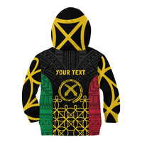 Vanuatu Indipendens Dei Kid Hoodie Tribal Sand Drawing LT7 - Polynesian Pride