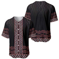 Maori Taniko Patterns Baseball Jersey Brown Niho Taniwha Mix Paatiki Motifs