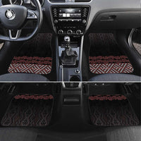Maori Taniko Patterns Car Mats Brown Niho Taniwha Mix Paatiki Motifs