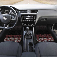 Maori Taniko Patterns Car Mats Brown Niho Taniwha Mix Paatiki Motifs