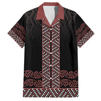 Maori Taniko Patterns Family Matching Long Sleeve Bodycon Dress and Hawaiian Shirt Brown Niho Taniwha Mix Paatiki Motifs