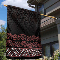 Maori Taniko Patterns Garden Flag Brown Niho Taniwha Mix Paatiki Motifs