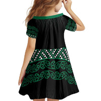 Maori Taniko Patterns Family Matching Mermaid Dress and Hawaiian Shirt Pounamu Niho Taniwha Mix Paatiki Motifs