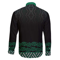 Maori Taniko Patterns Family Matching Off The Shoulder Long Sleeve Dress and Hawaiian Shirt Pounamu Niho Taniwha Mix Paatiki Motifs