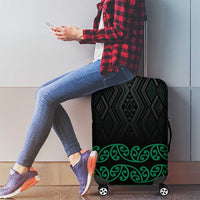 Maori Taniko Patterns Luggage Cover Pounamu Niho Taniwha Mix Paatiki Motifs