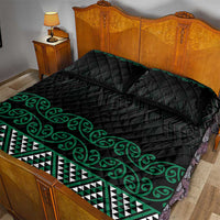 Maori Taniko Patterns Quilt Bed Set Pounamu Niho Taniwha Mix Paatiki Motifs