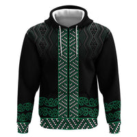 Maori Taniko Patterns Zip Hoodie Pounamu Niho Taniwha Mix Paatiki Motifs
