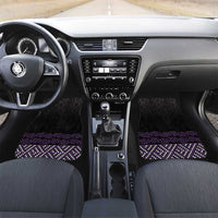 Maori Taniko Patterns Car Mats Purple Niho Taniwha Mix Paatiki Motifs