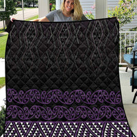 Maori Taniko Patterns Quilt Purple Niho Taniwha Mix Paatiki Motifs