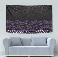 Maori Taniko Patterns Tapestry Purple Niho Taniwha Mix Paatiki Motifs