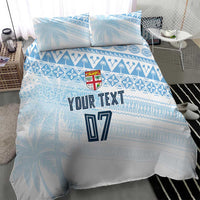 Fiji Rugby Custom Kaiviti Masi Bedding Set Turquoise - Polynesian Pride