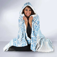 Fiji Rugby Custom Kaiviti Masi Hooded Blanket Turquoise - Polynesian Pride