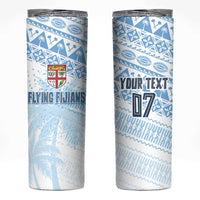 Fiji Rugby Custom Kaiviti Masi Skinny Tumbler Turquoise LT7 Turquoise - Polynesian Pride