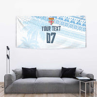 Fiji Rugby Custom Kaiviti Masi Tapestry Turquoise - Polynesian Pride