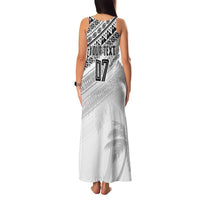 Fiji Rugby Custom Kaiviti Masi Family Matching Tank Maxi Dress and Hawaiian Shirt Black - Polynesian Pride