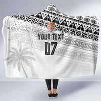 Fiji Rugby Custom Kaiviti Masi Hooded Blanket Black - Polynesian Pride