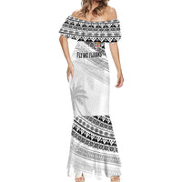 Fiji Rugby Custom Kaiviti Masi Mermaid Dress Black - Polynesian Pride