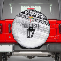 Fiji Rugby Custom Kaiviti Masi Spare Tire Cover Black - Polynesian Pride
