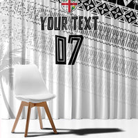 Fiji Rugby Custom Kaiviti Masi Window Curtain Black - Polynesian Pride