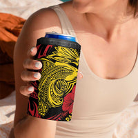 Papua New Guinea 49th Independence Day 4 in 1 Can Cooler Tumbler Motuan Revareva Bird-of-Paradise