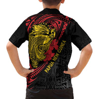 Papua New Guinea 49th Independence Day Family Matching Off Shoulder Short Dress and Hawaiian Shirt Motuan Revareva Bird-of-Paradise LT7 - Polynesian Pride