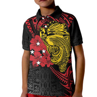 Papua New Guinea 49th Independence Day Kid Polo Shirt Motuan Revareva Bird-of-Paradise