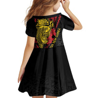 Papua New Guinea 49th Independence Day Kid Short Sleeve Dress Motuan Revareva Bird-of-Paradise