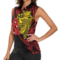 Papua New Guinea 49th Independence Day Women Sleeveless Polo Shirt Motuan Revareva Bird-of-Paradise