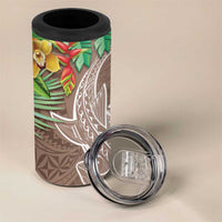 Polynesia 4 in 1 Can Cooler Tumbler Sharks Duo Tropical Brown