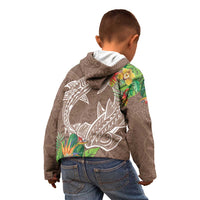 Polynesia Kid Hoodie Sharks Duo Tropical Brown