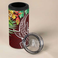 Polynesia 4 in 1 Can Cooler Tumbler Sharks Duo Tropical Oxblood