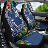 Polynesia Car Seat Cover Sharks Duo Tropical Navy LT7 - Polynesian Pride