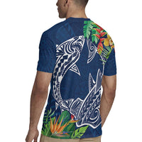 Polynesia Rugby Jersey Sharks Duo Tropical Navy