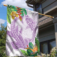 Polynesia Garden Flag Sharks Duo Tropical Lavender